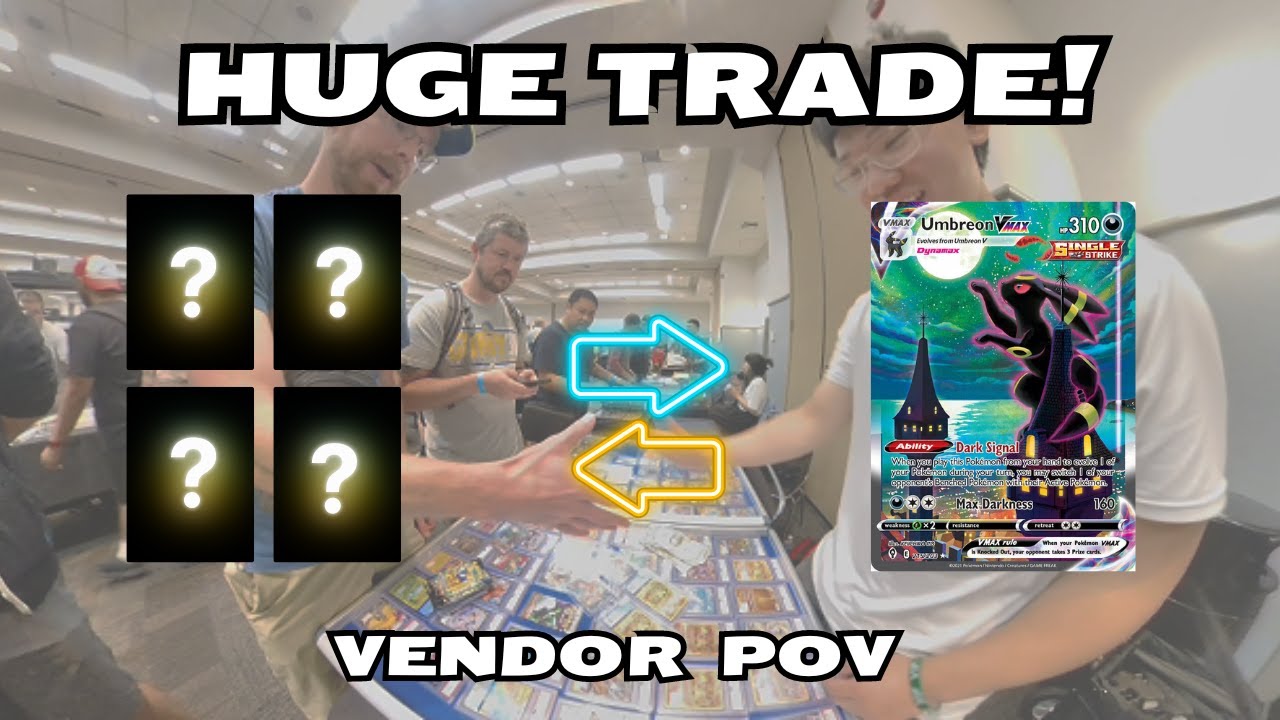 POKEMON VENDOR POV | MOONBREON TRADE?!? | SF card show