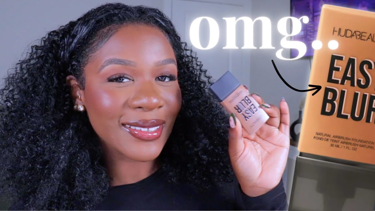 NEW HUDA BEAUTY EASY BLUR FOUNDATION REVIEW | WEAR TEST + OILY SKIN!