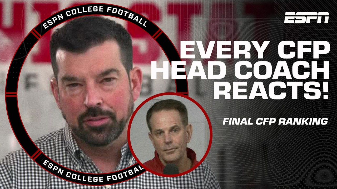 EVERY CFP HEAD COACH 🗣️ Curt Cignetti, Kirby Smart & MORE REACT to CFP rankings | ESPN CFB