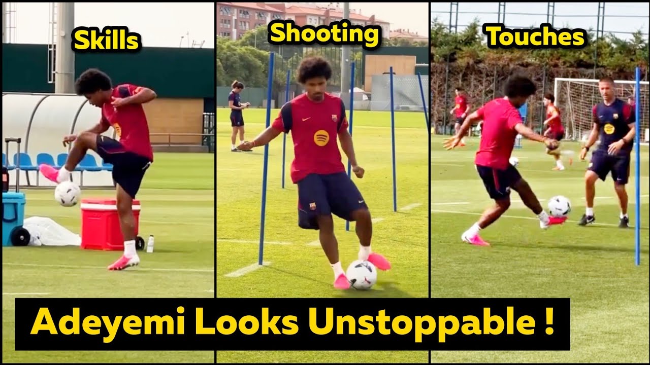 Adeyemi Shows Off His Skills in FIRST Barcelona Training Session