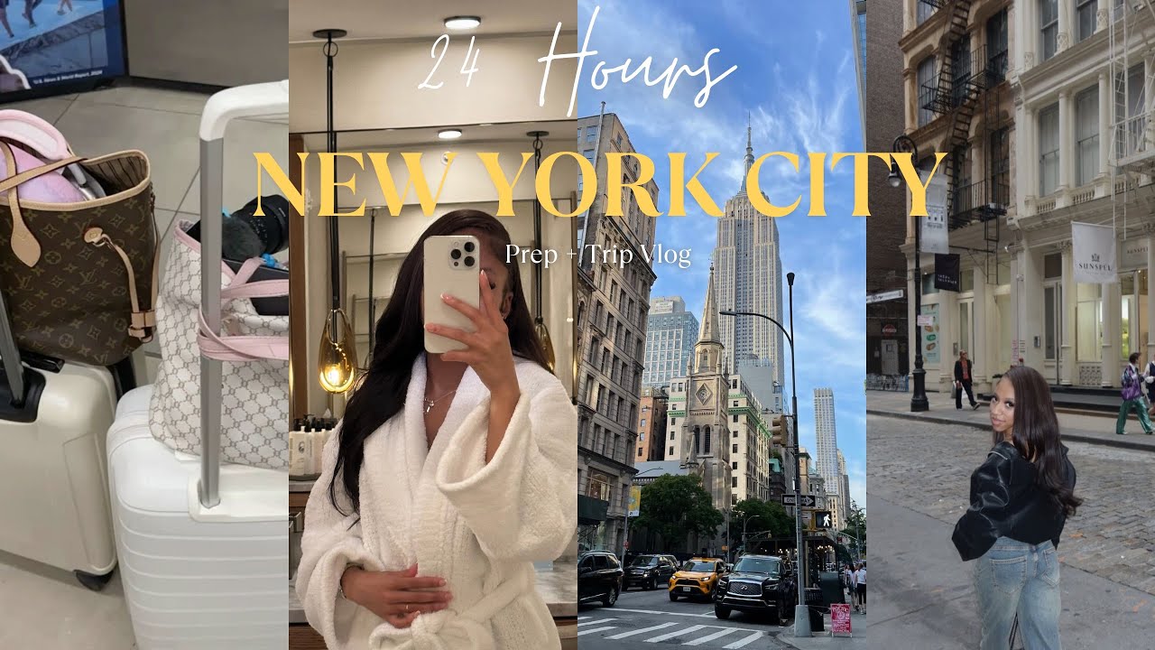 PREP + TRIP VLOG: 24 Hours In NYC || Packing , Nails , Lashes , Spa , SoHo , ￼￼￼Adventure, & MORE