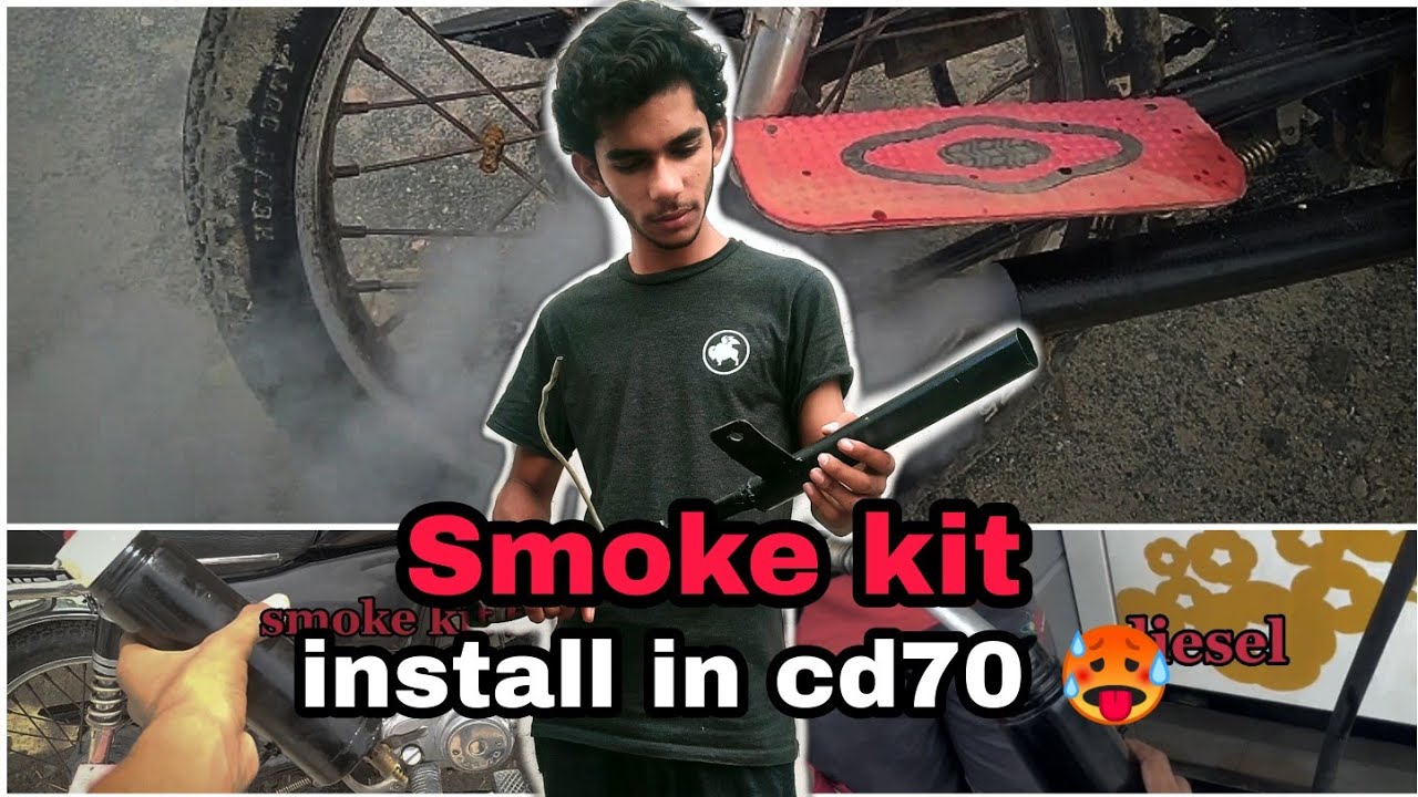 smoke kit🥵 installation in cd 70😜