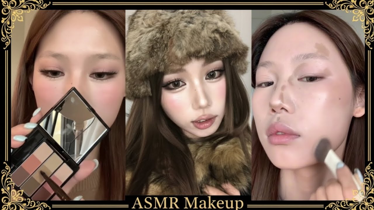 ASMR Makeup & Skincare tutorial 🎀 Satisfying Videos ♡ Aesthetic ✨️