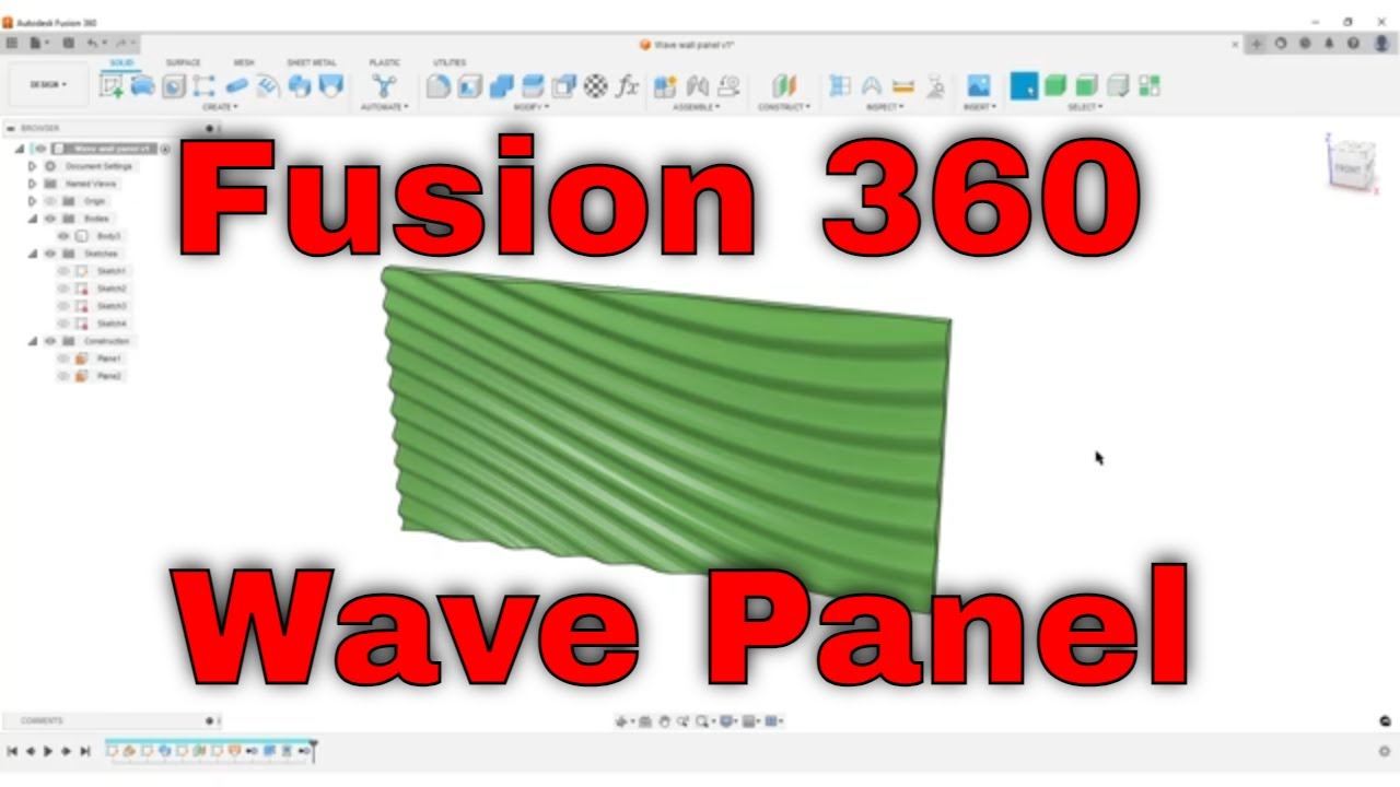 Fusion 360 — волновая отделка стен