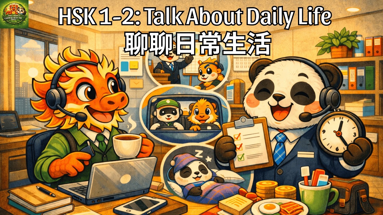HSK 1-2 | Talking About My Work and Daily Routine - 聊聊我的工作和日常生活