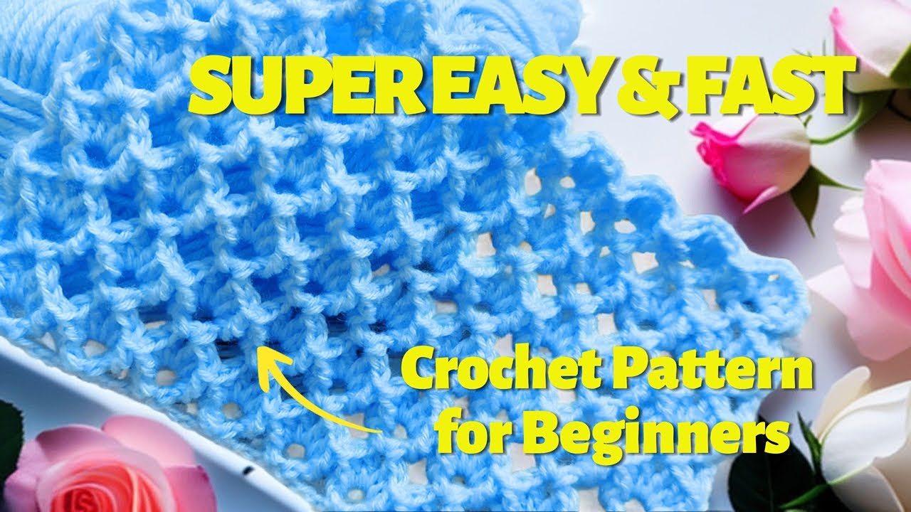 The Most Easy Crochet Pattern for Beginners! 😍 Lovely Crochet Stitch for Shawls, Cardigans& Scarves.