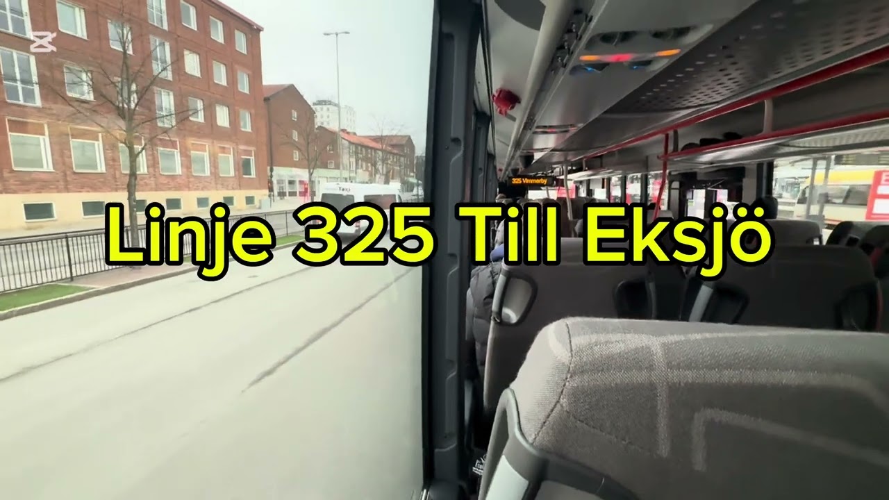 Bus Ride Till Huskvarna(Promenad)Bus Ride & Train .Till Nässjö/Bus Ride Till Eksjö.2025.03.05.