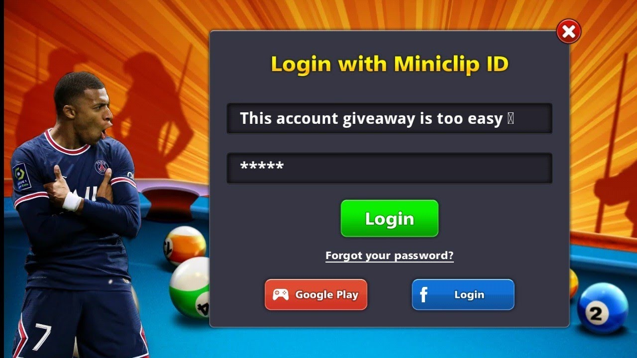 8 ball pool password and email giveaway