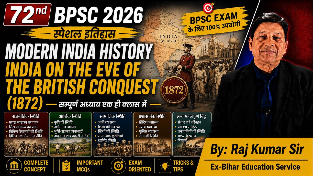 72nd BPSC 2026 | Modern India History | India on the Eve of British Conquest  | Complete Concept