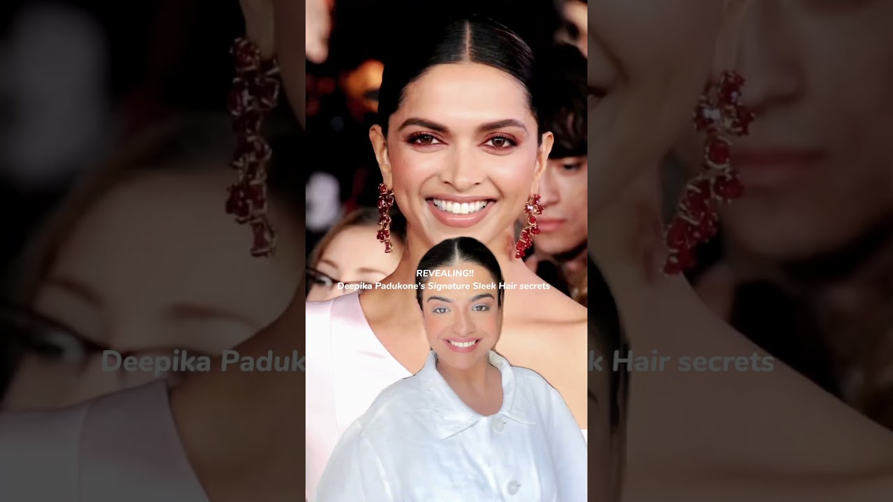how to do Deepika Padukone&rsquo;s signature hair #deepikapadukone #hairstyletutorial #sleekhair