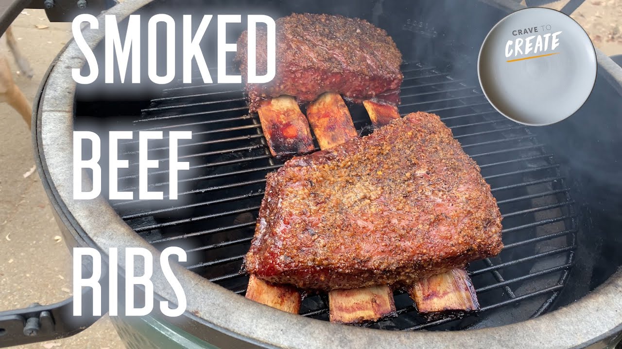 SMOKED BEEF RIBS on the BIG GREEN EGG