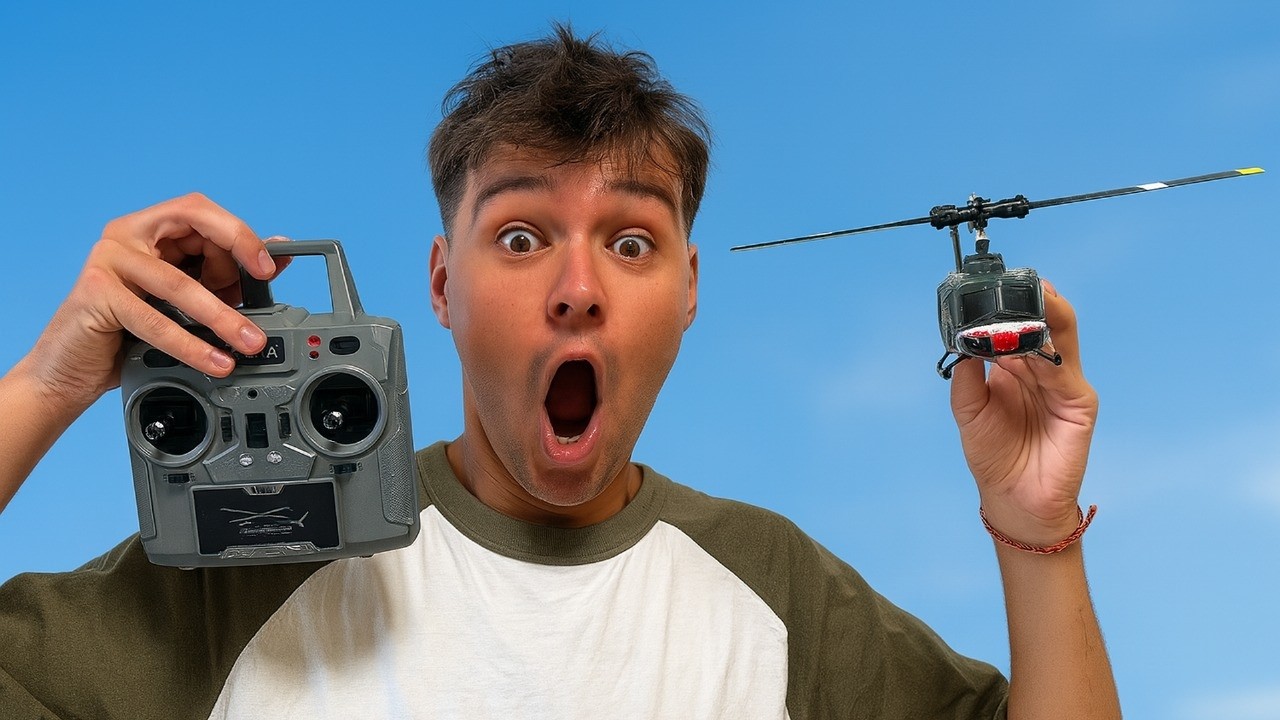 Volando por Primera vez un Helicóptero RC de Más de 100 € (UH-1 Huey, Vietnam) #Razordon