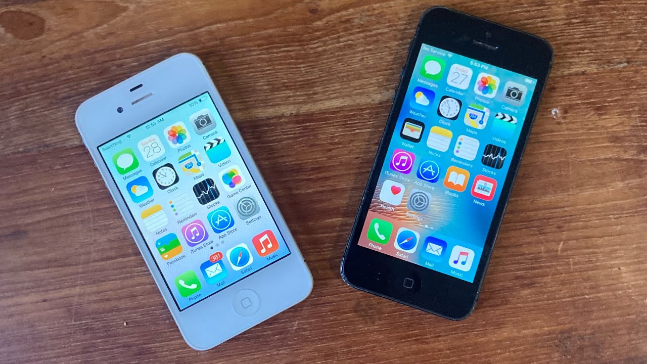 iPhone 4s on iOS 7.0 Beta 1 vs iPhone 5 on iOS 9.1
