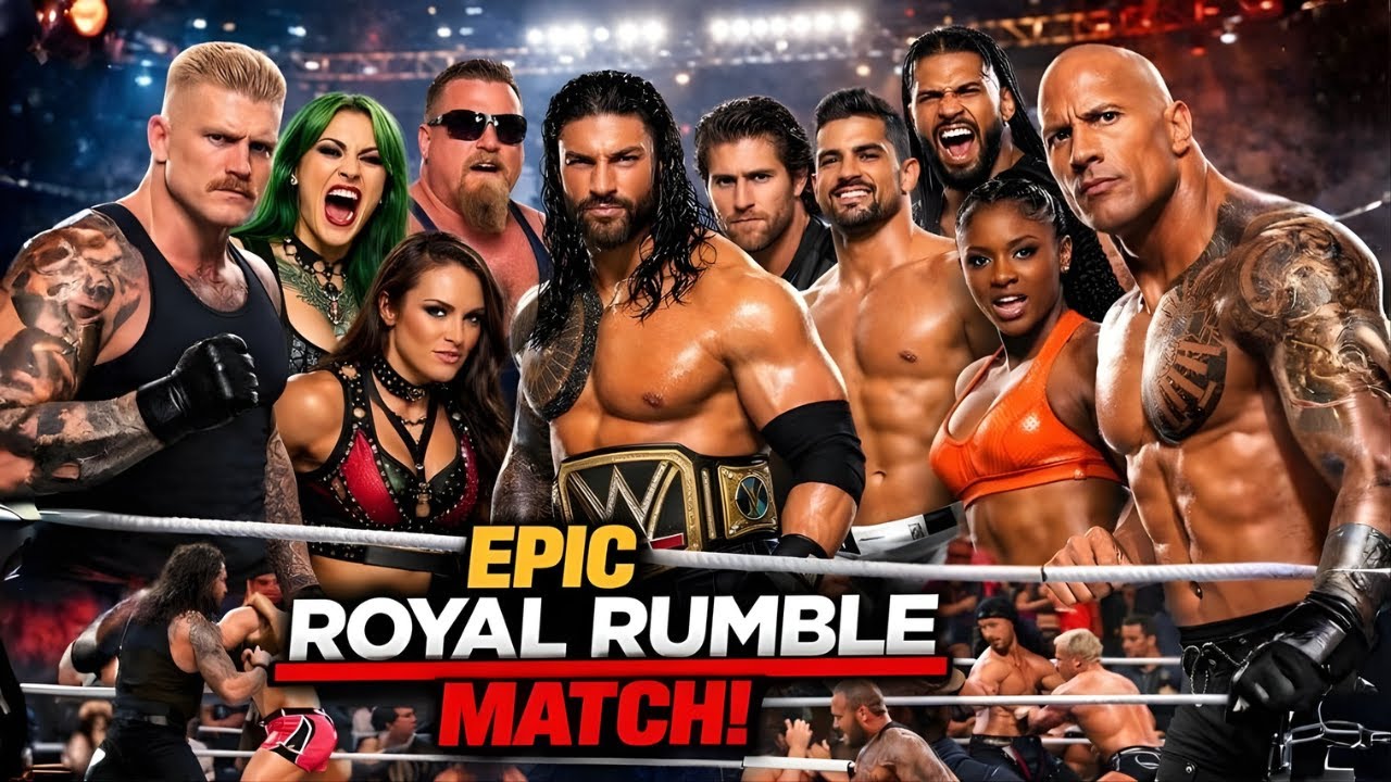 ROYAL RUMBLE MATCH 🔥 Roman Reigns vs The Rock vs Dexter Lumis | WWE 2K25 FULL MATCH #royalrumble