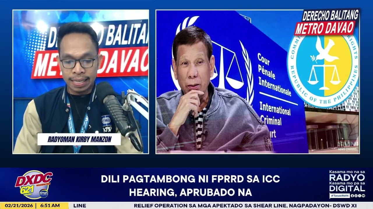 DILI PAGTAMBONG NI FPRRD SA ICC HEARING, APRUBADO NA