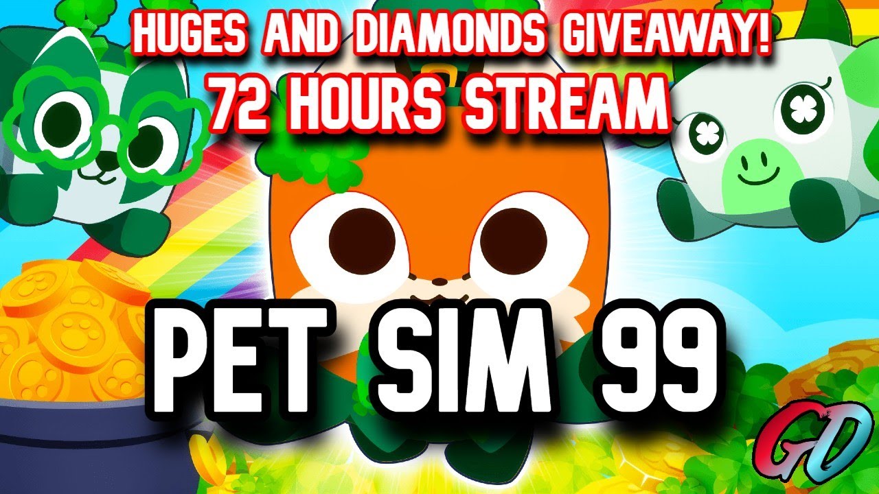 PET SIM 99 LIVE 🔴 72 HOUR STREAM! 50B DIAMONDS + HUGE GIVEAWAYS! 1 TITANIC AT 6K SUBS!