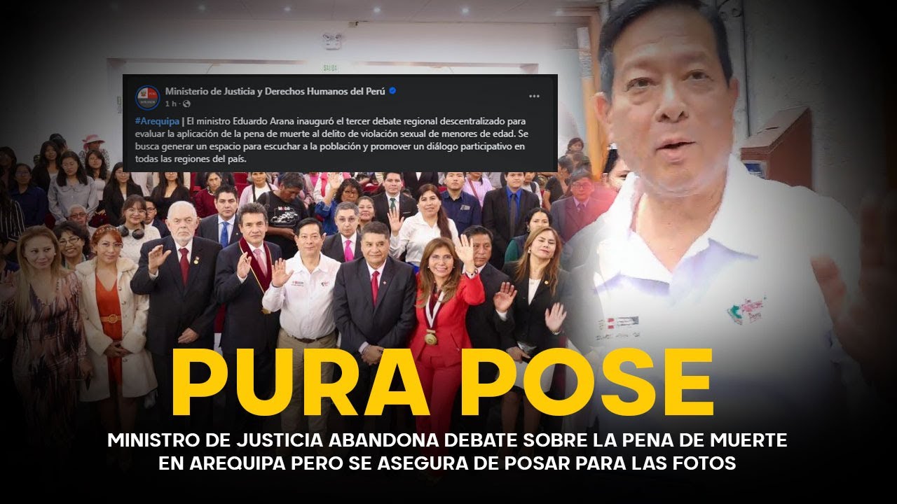 SOLO PARA LA FOTO | Arequipa debate la pena de muerte, pero ministro de Dina les hace el desplante
