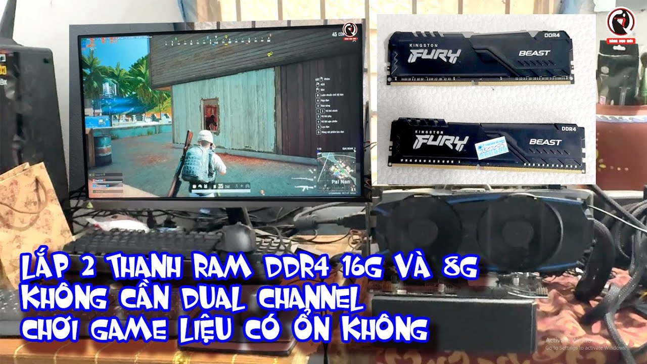 Lắp 2 thanh RAM DDR4 16G và 8G chơi Game liệu có ổn trong thời bão giá