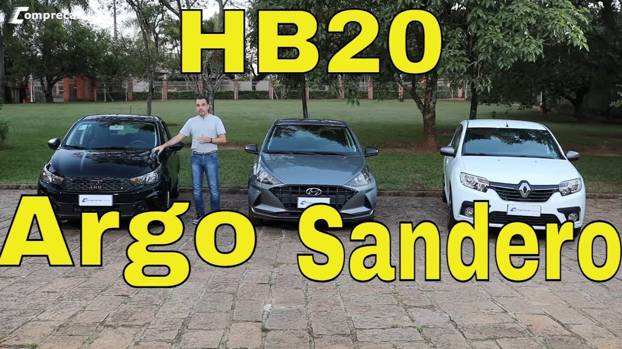 Comparativo: Fiat Argo x Hyundai HB20 x Renault Sandero - Qual 1.0 é melhor?
