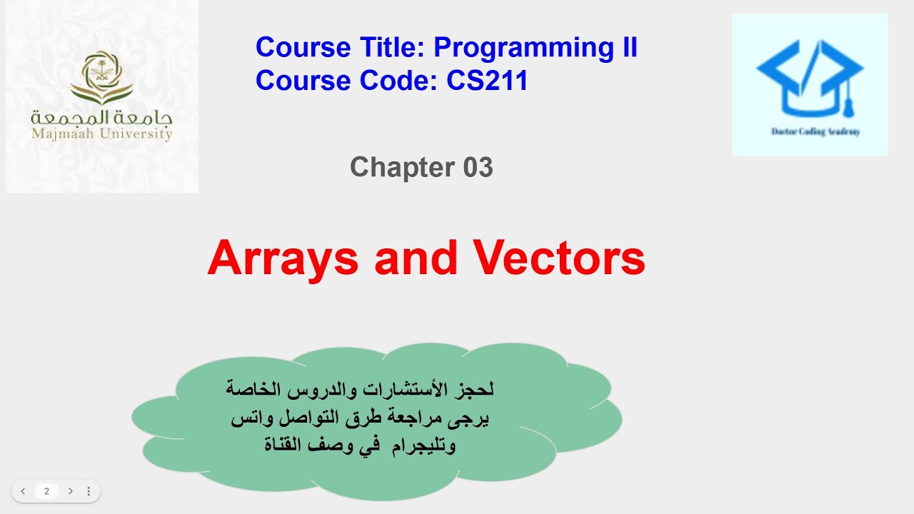 3.2 C++ OOP: Arrays as Parameters to Functions المصفوفات والدوال بالعربي