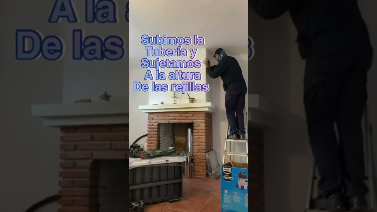 Instalacion de hogar metálico en chimenea de obra