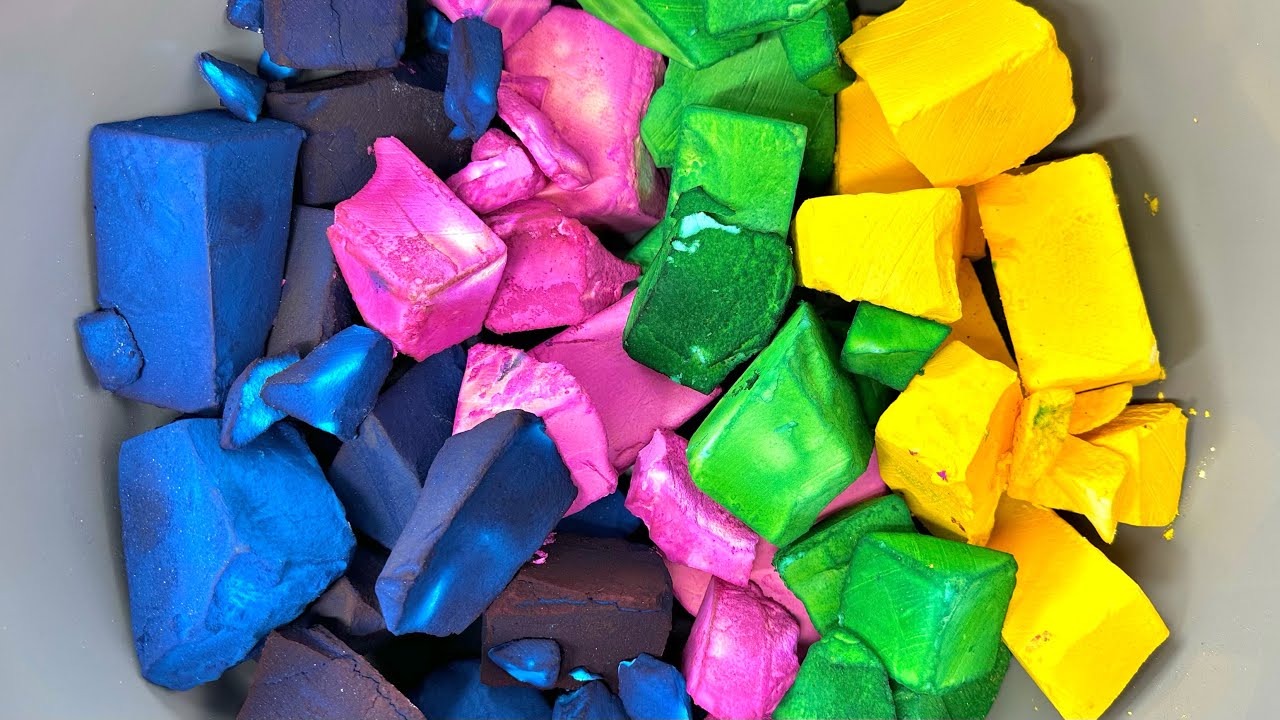 Yummy Colorful Soft GymChalk Crush | ASMR