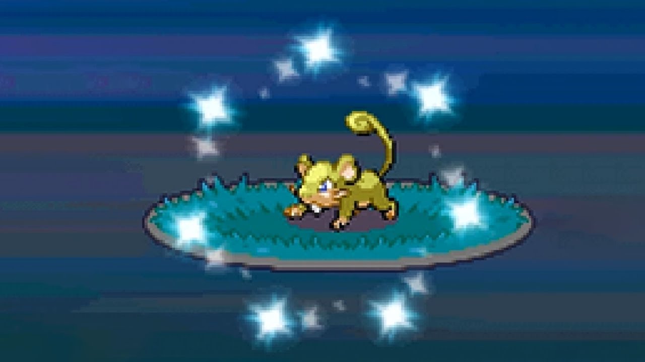 Shiny Rattata after 6,329 Random Encounters (HGSS DTQ)