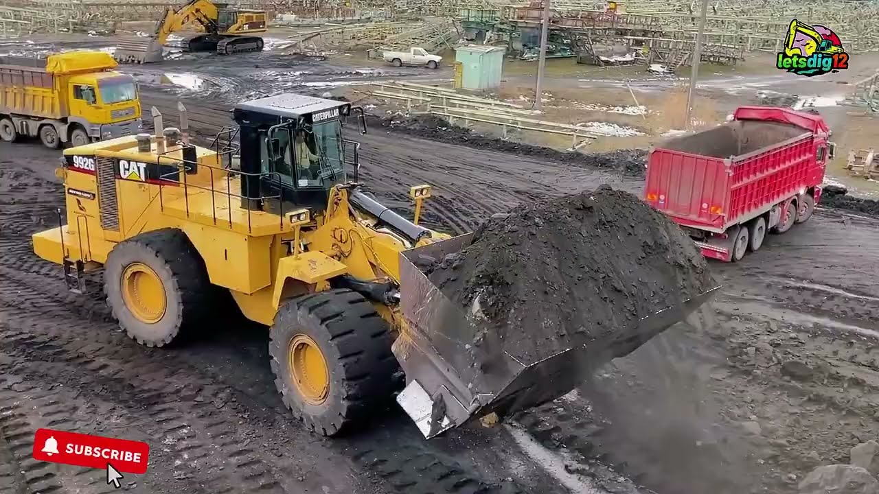 Massive Caterpillar 992G Wheel Loader Loading Trucks In One Pass | Amazing Mining Power