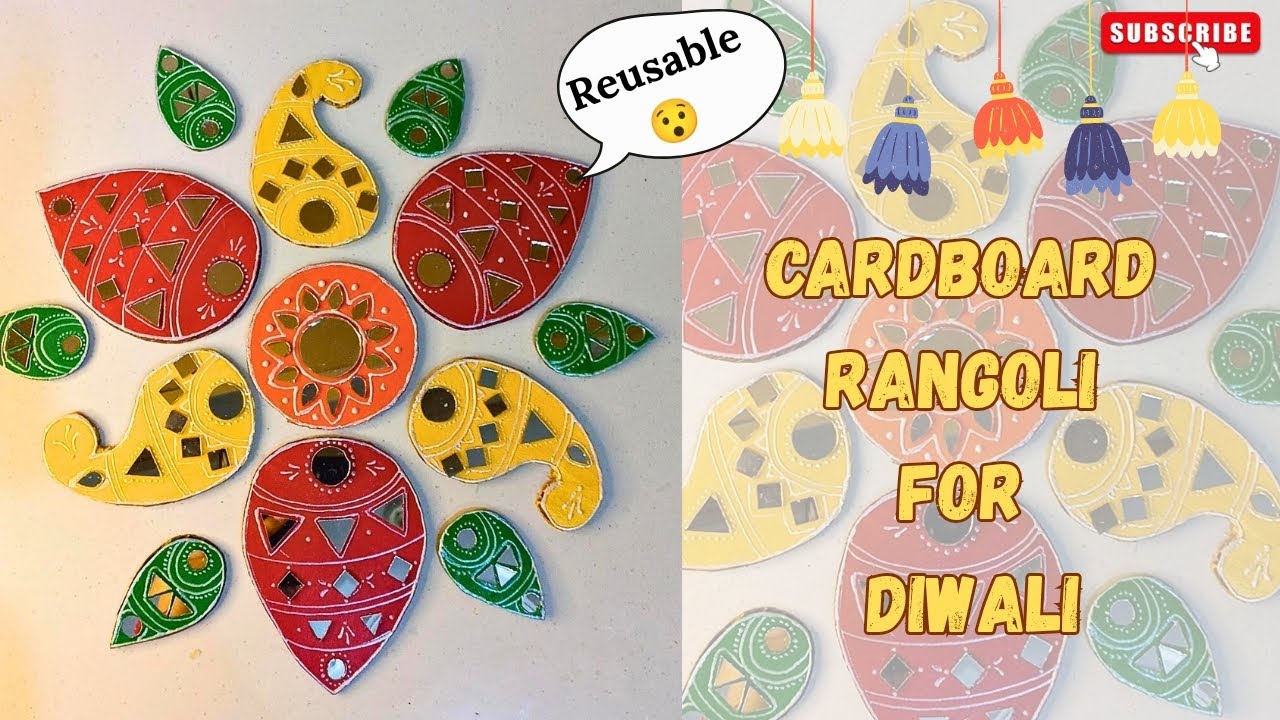Reusable Rangoli😍| Diwali Decoration idea 