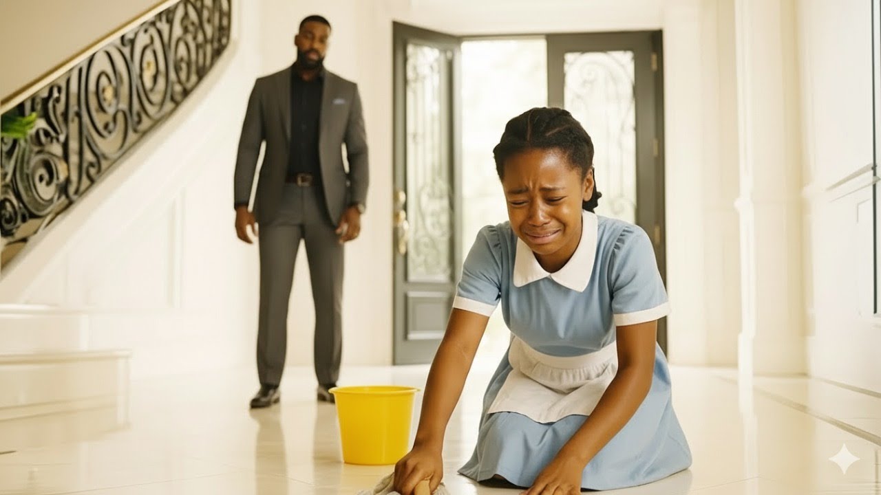 Tajiri mkubwa alifika nyumbani na kumkuta binti yake wa pekee akifanya kazi kama msaidizi wa nyumban