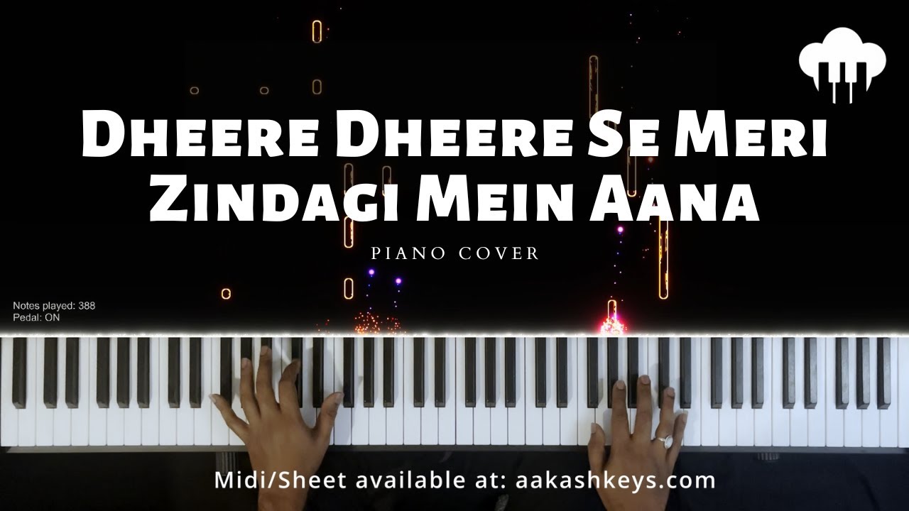 Dheere Dheere Se Meri Zindagi Mein Aana | Piano Cover | Kumar Sanu | Aakash Desai