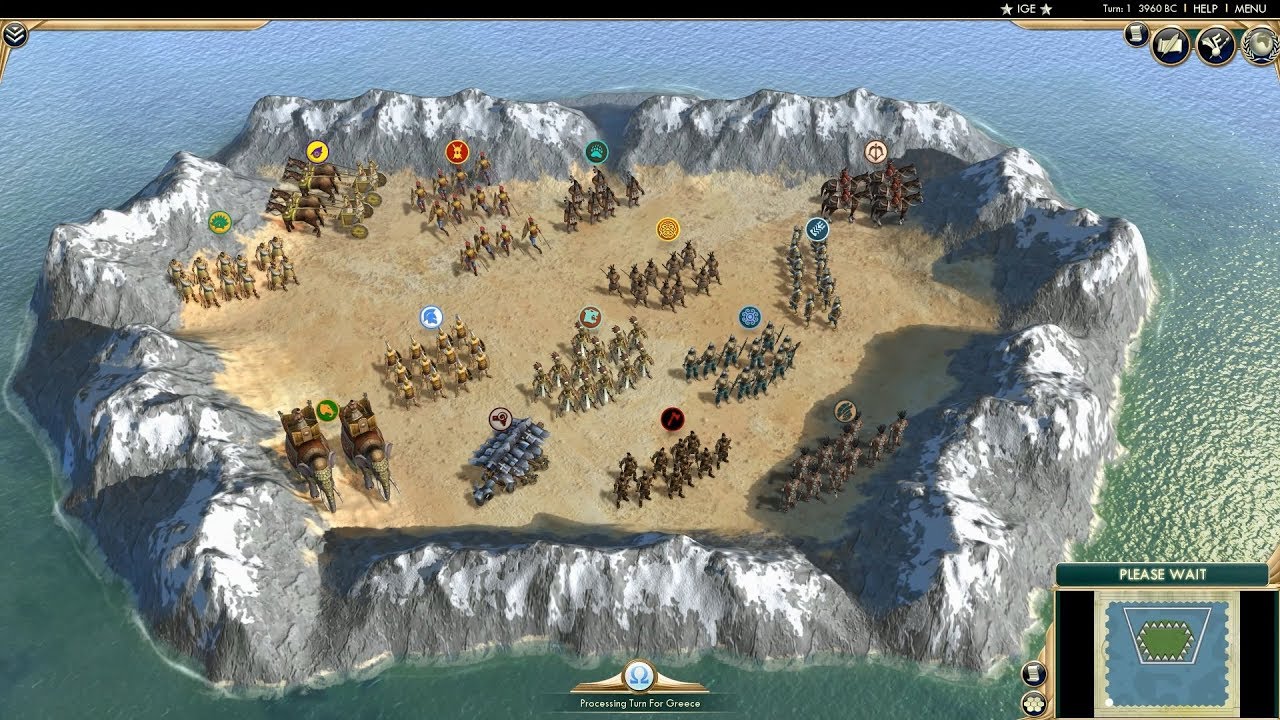 Civ 5 AI Only Battle: All Ancient Era Unique Ground Units Deathmatch
