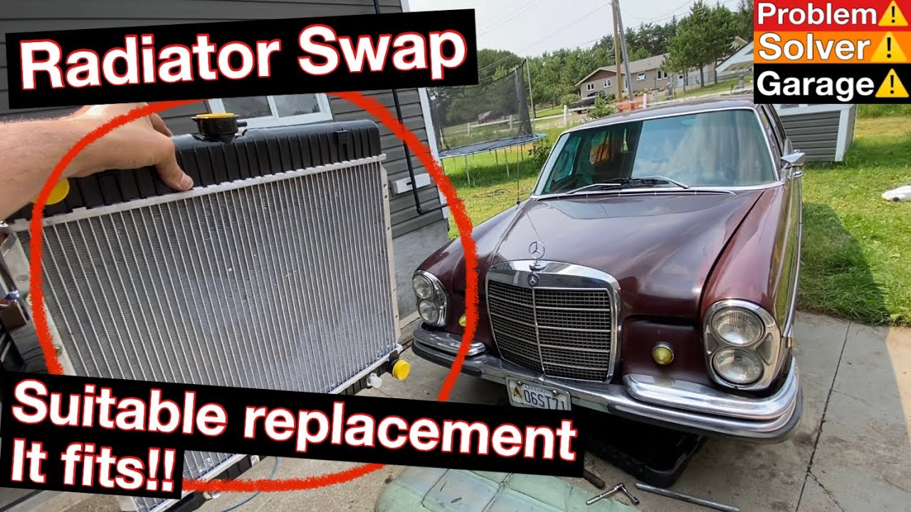 Замена радиатора Mercedes 280se w108 w109 w111. Совместимый радиатор 65-72 Mercedes 250se 280sel