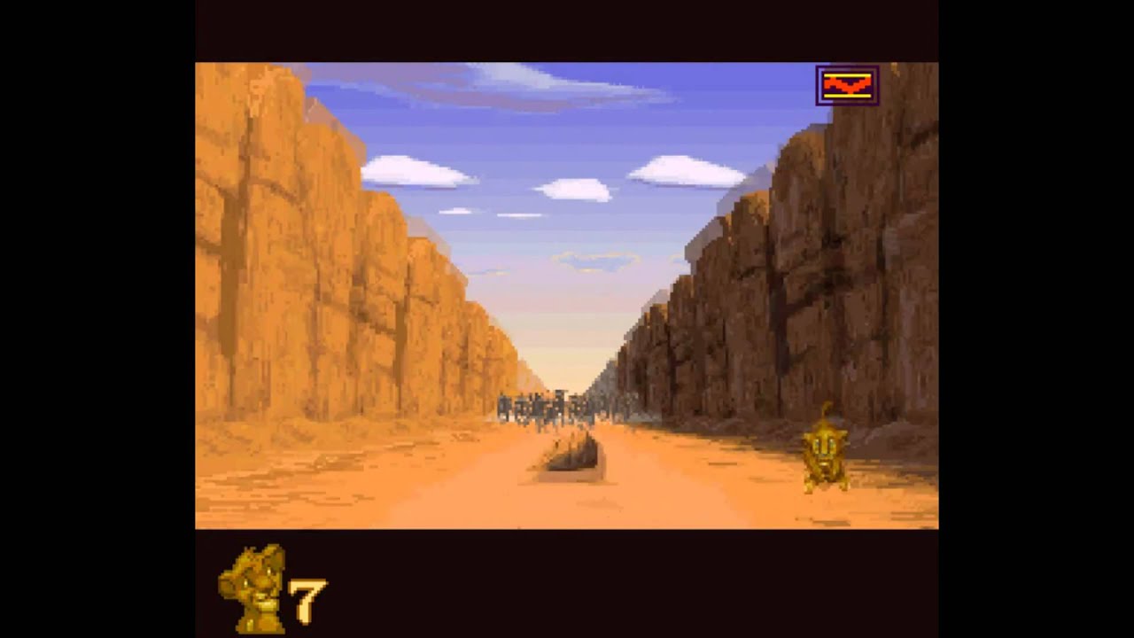 Lion King - Game (SNES) - Level 4: The Stampede