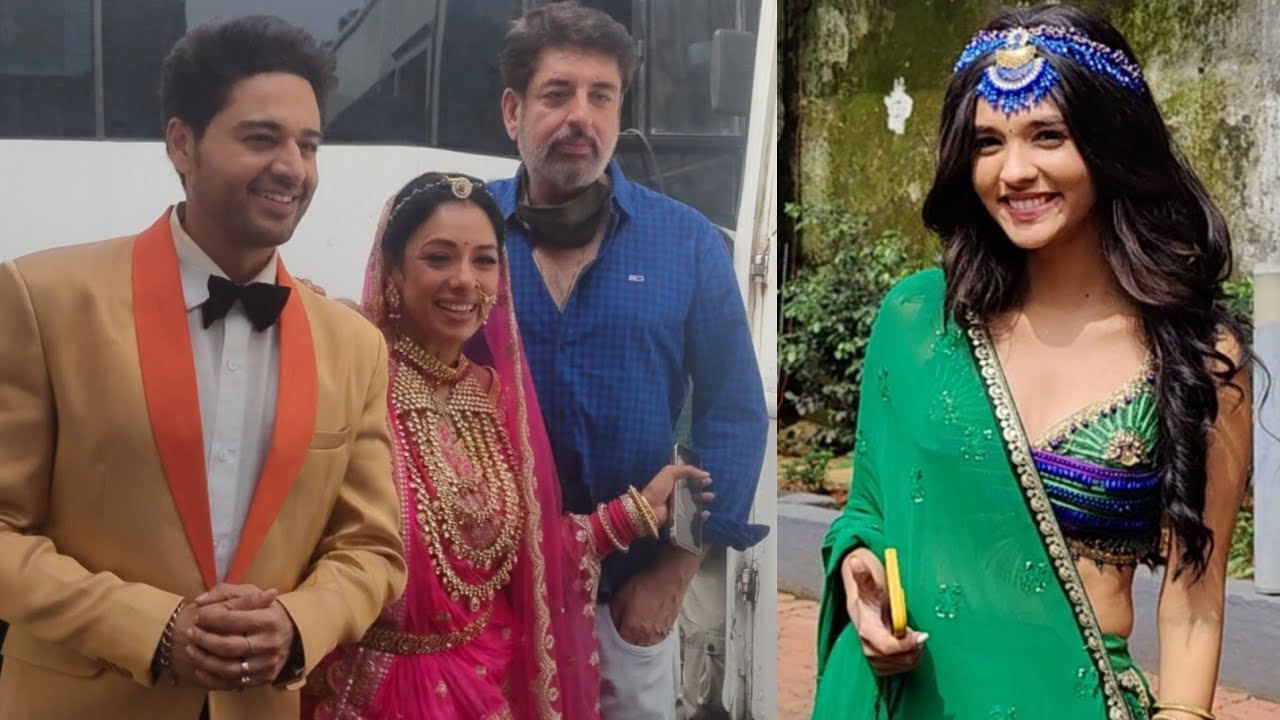 Rupali Ganguly With Husband Ashwin Verma & Reel Hsbnd Gaurav Khanna At Ravivaar With Star Parivaar