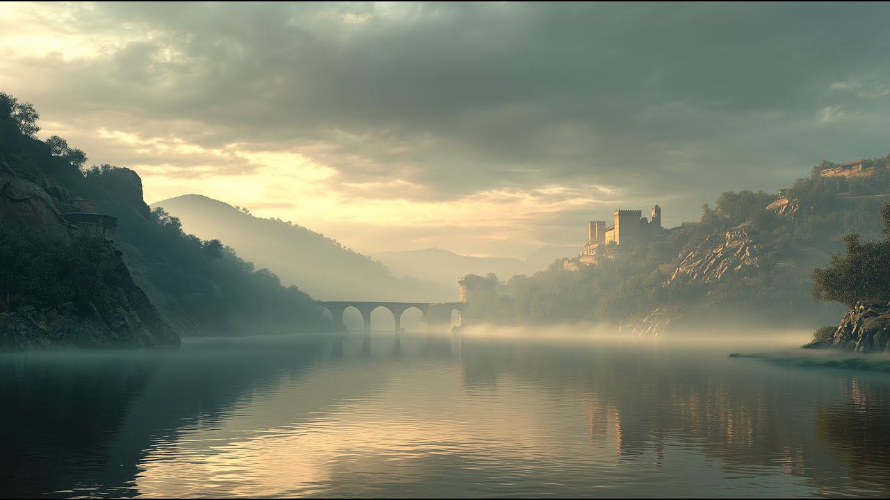 Fantasy Medieval Ambient | Calm Medieval River at Dawn 🌅 Calm Music for Sleep & Relaxation