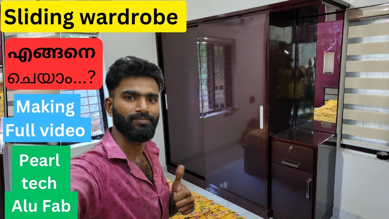 sliding wardrobe എങ്ങനെ ചെയ്യാം..?making full video pearl tech Alu fab 9567337780#subscribe #home #
