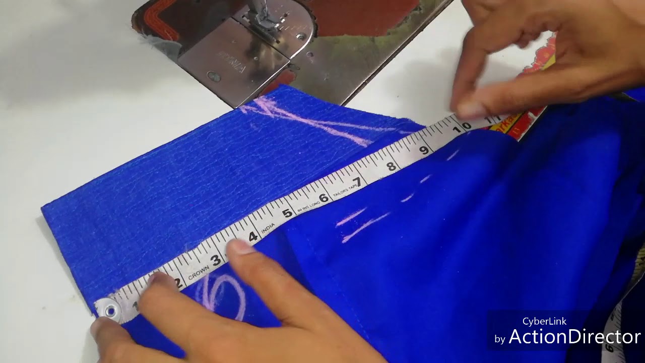 सलवार मे चोड़े पोंछे पे सही तरीके से सिलाई कैसे लगए how to stich broad poncha in salwaar