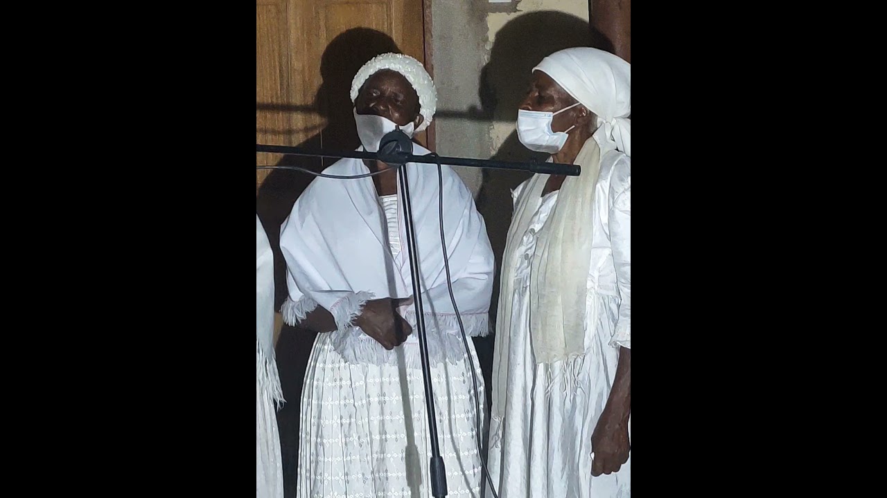 Uitani parish Bible study group singing during partnership Sunday service