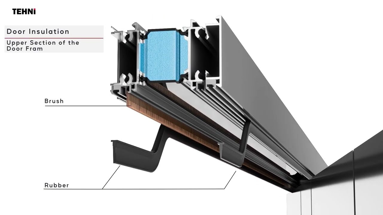 Solution Pivot Door Insulation Guide with Drop Seal | TEHNi SA