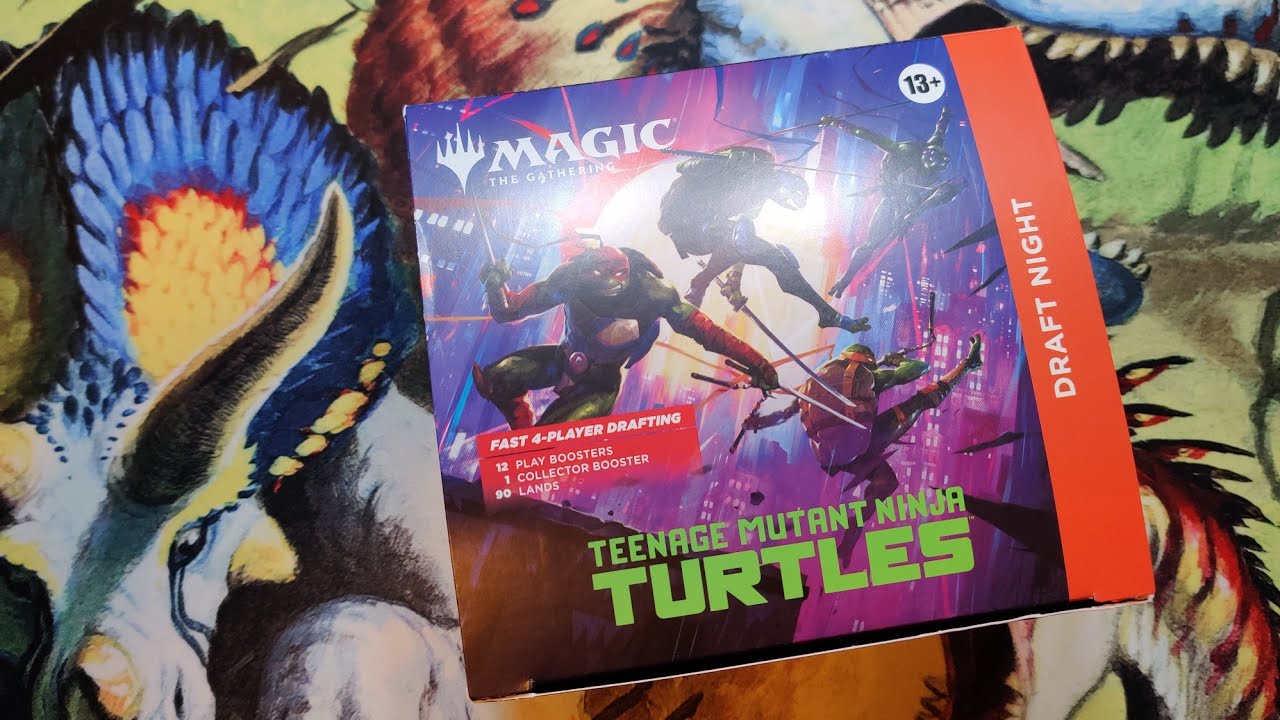 TMNT x MTG = Cowabunga. New Draft Night box unboxing release. #mtg #ninjaturtles #commander 