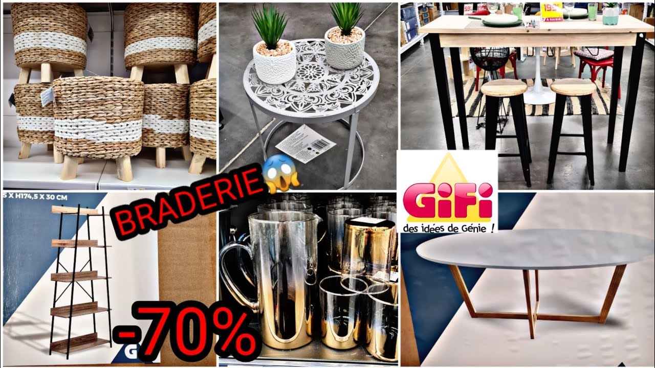 GIFI 🗣BRADERIE😱 JUSQU'À-70% DÉCO VAISSELLE MOBILIER 17.01.21 #GIFI #VLOGS_GIFI #BRADERIE #PROMOTION