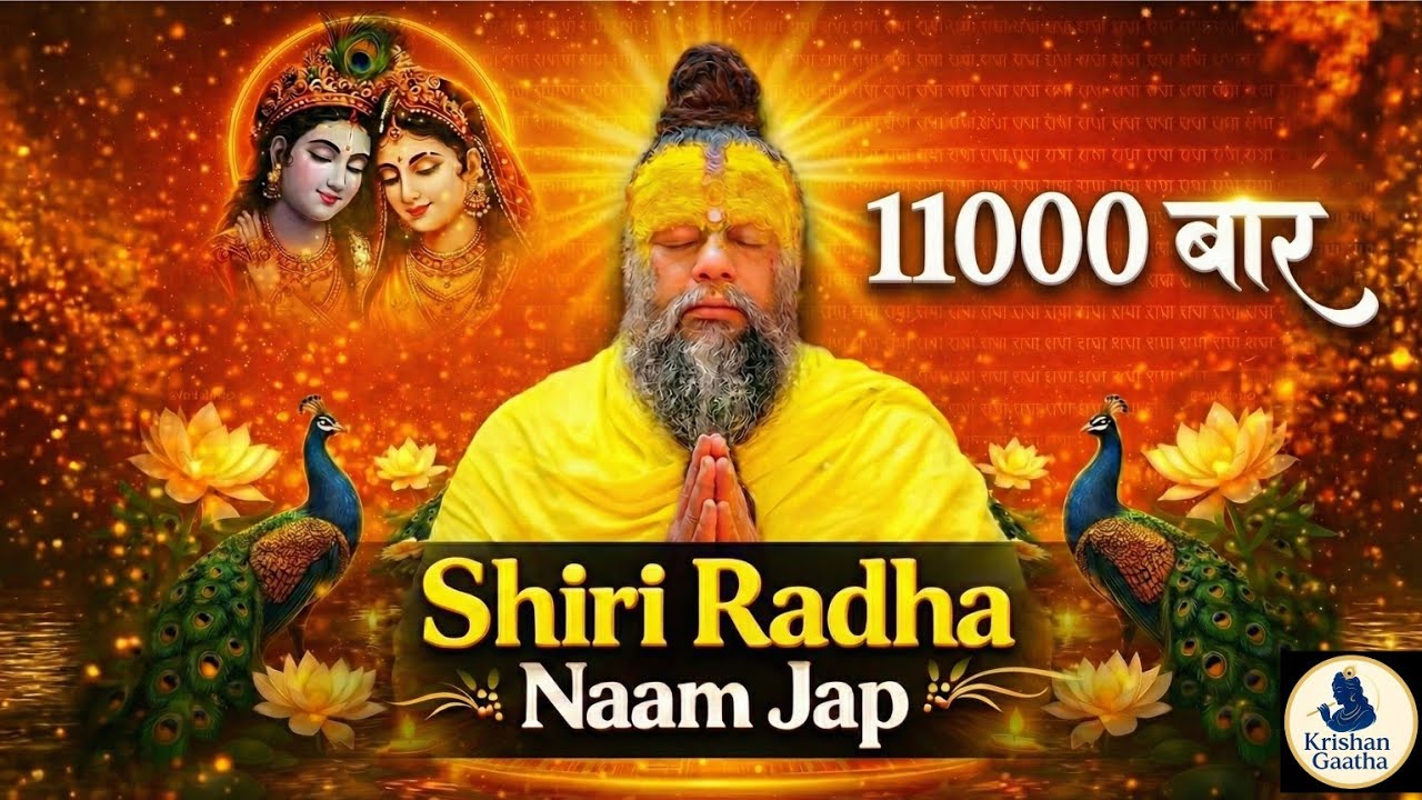 श्री राधा नाम जाप 11000 बार | Premanand Ji Maharaj Non stop Radha Naam Jap I राधा नाम जाप
