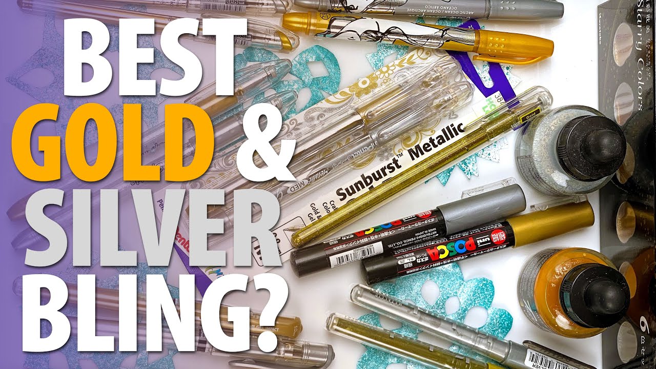 Best Metallic Gel Pens? [Pentel Sunburst vs Uni-Ball Metallic Gel Pens]