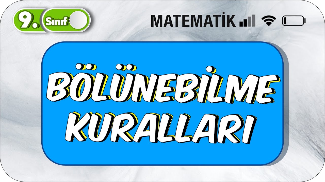 9.Sınıf Matematik Bölünebilme Kuralları Taktikli Anlatım  #2023