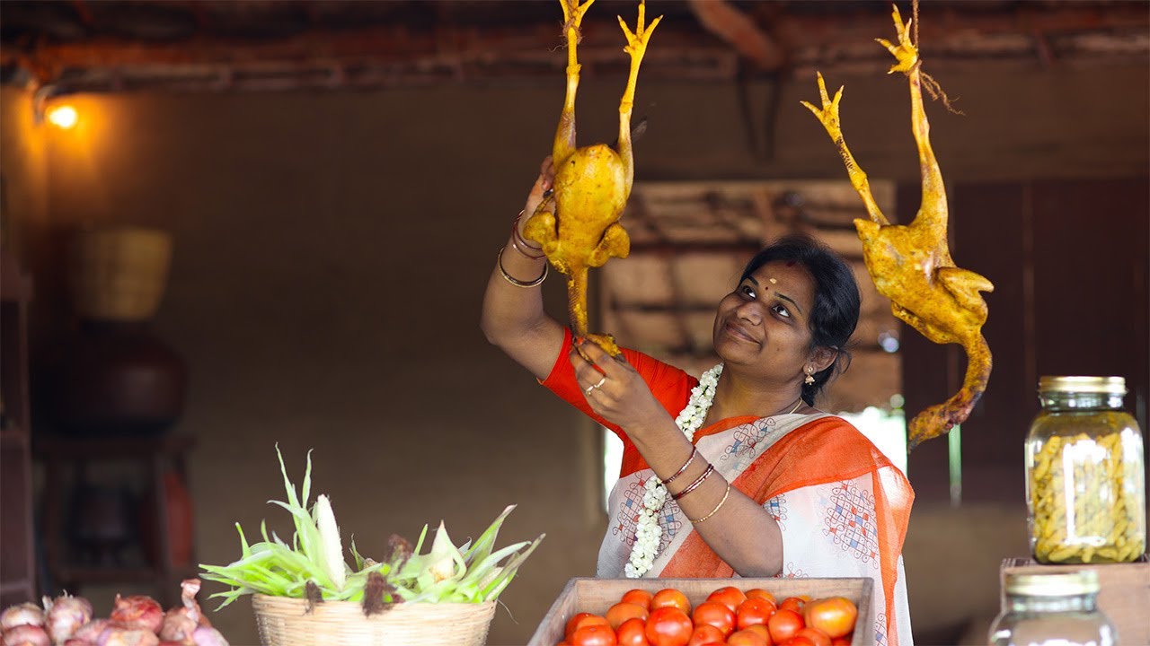 Traditional Country Chicken |  Life of Baby Corn | Cooking in my mud house | Traditional Life