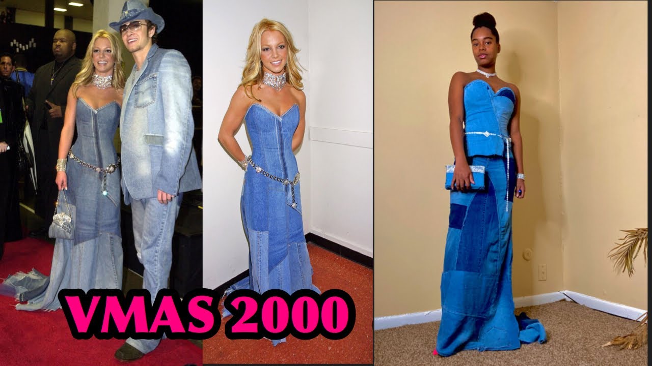 DIY Britney Spears 2000 VMAS Denim Dress