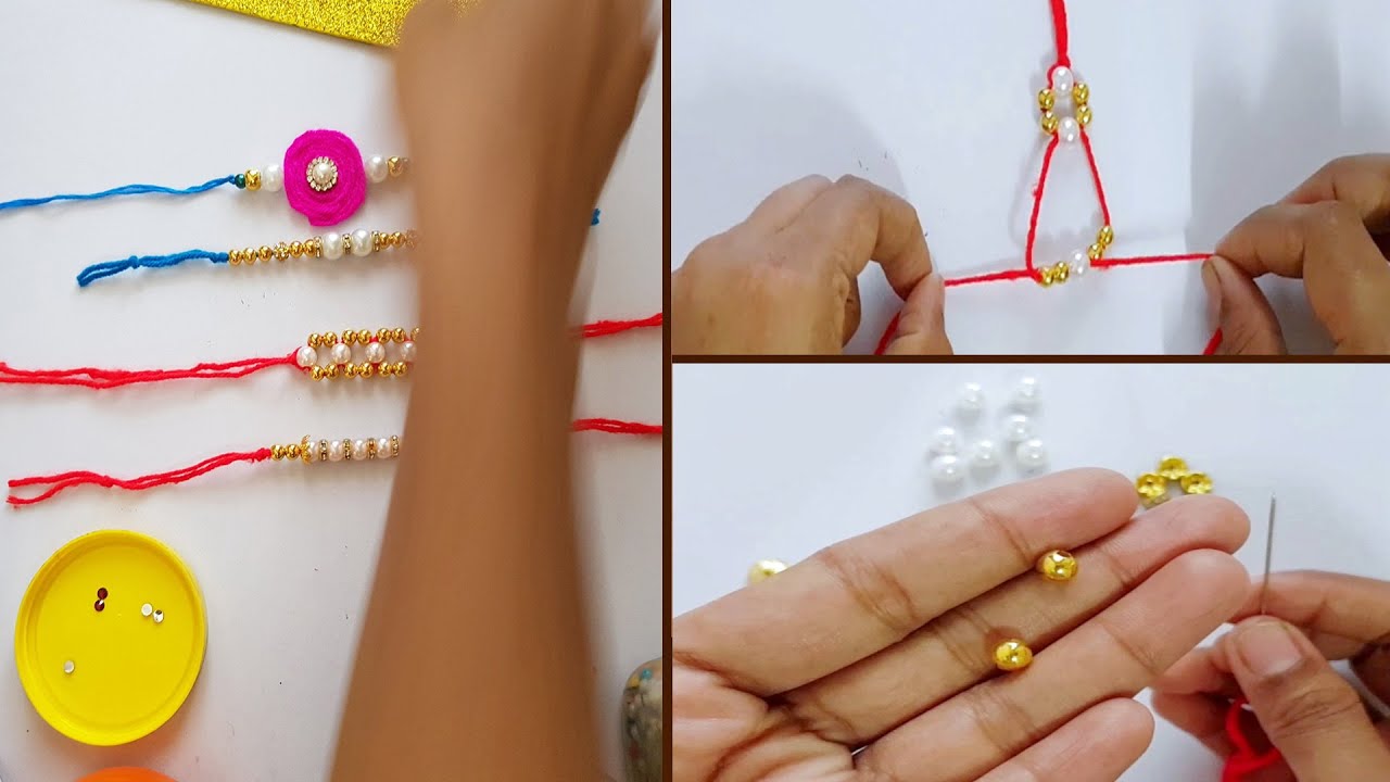 3 easy Rakhi making ideas with beads || Raakhi for Raksha-bhandan