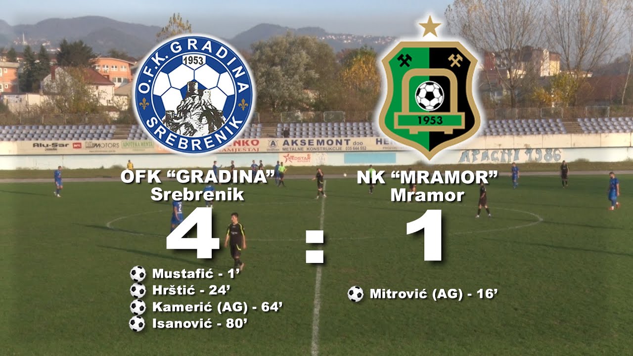 OFK GRADINA-NK MRAMOR 4:1 (SVI GOLOVI I NAJBOLJE PRILIKE SA UTAKMICE)