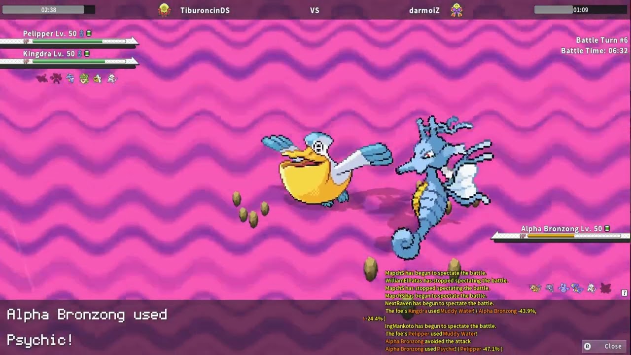 PokeMMO Tournament Community Combat Doubles #442 - TiburoncinDS vs darmoiZ